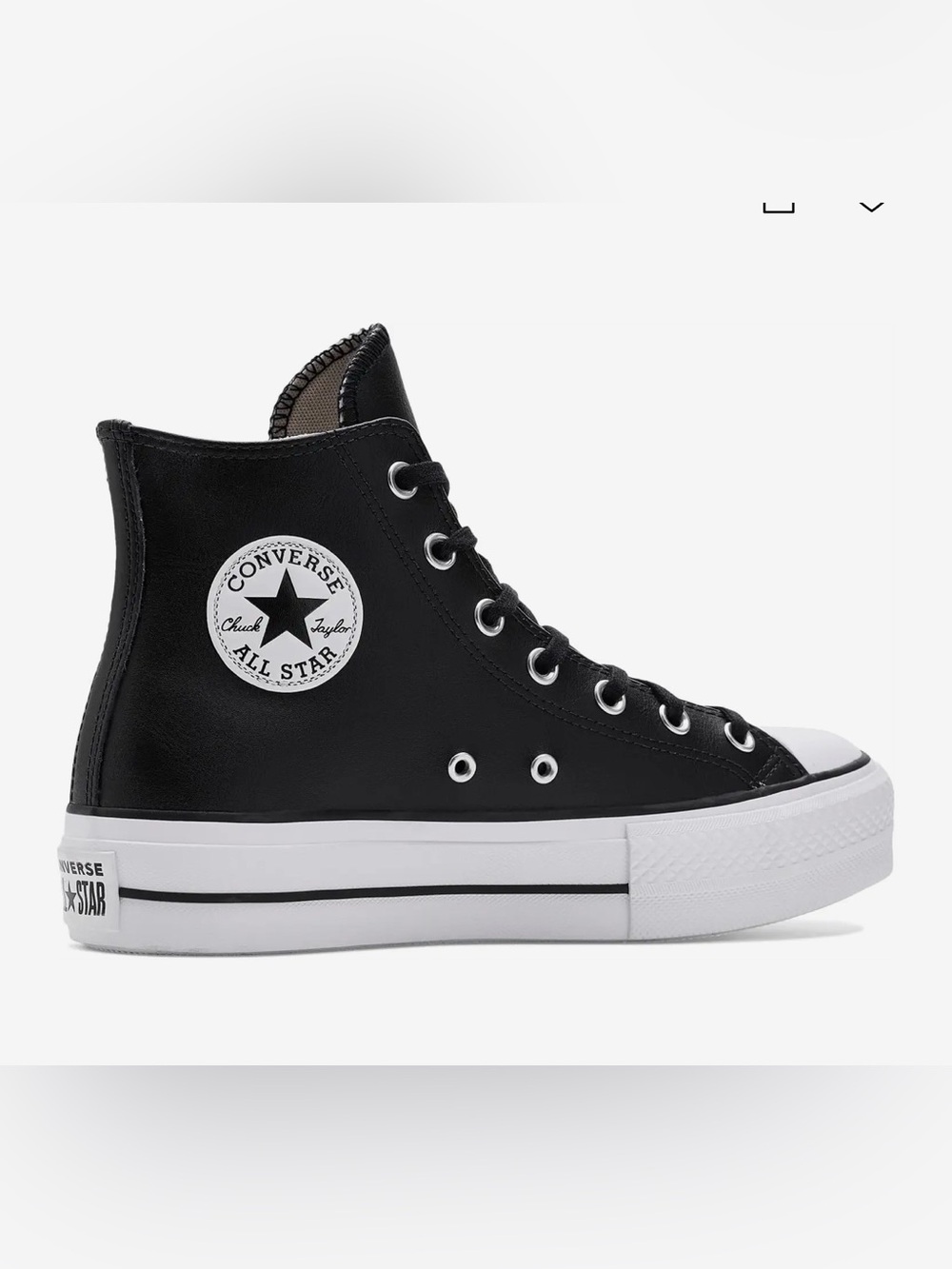 Converse Chuck Taylor Platform Women’s High Top Sneakers - Black Leather Size 9